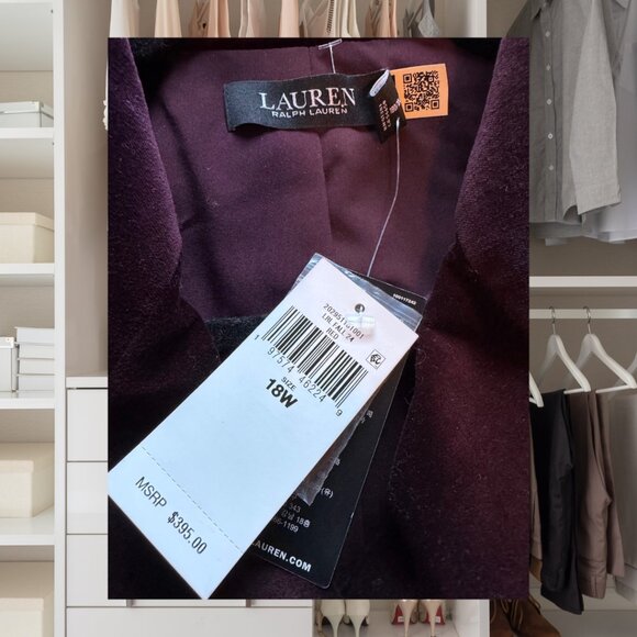 Lauren Ralph Lauren Velvet Jacket Size 18W NWOT - Picture 4 of 4